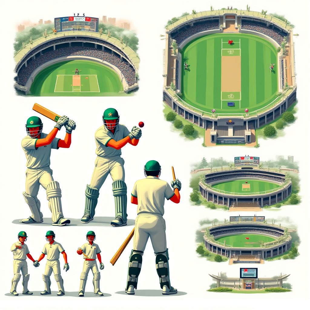 Cricket 97 Pixel Interface Design